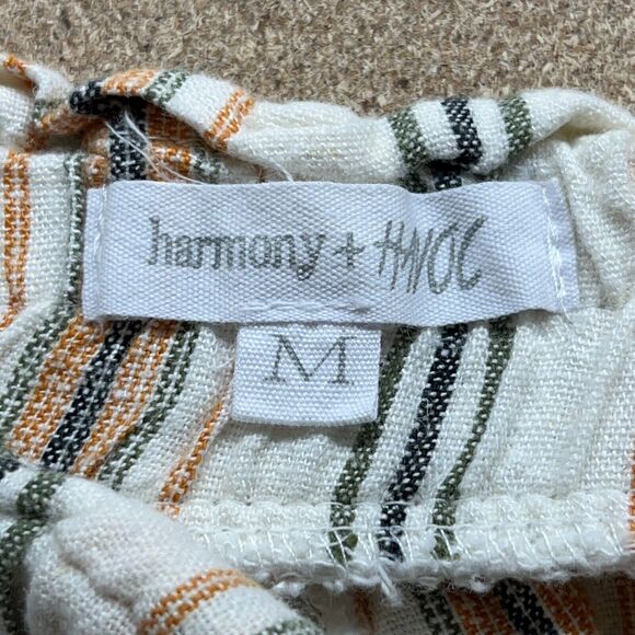 Harmony Havoc Pants Womens Medium Linen Lounge Jogger Bottoms Drawstring - Picture 6 of 12